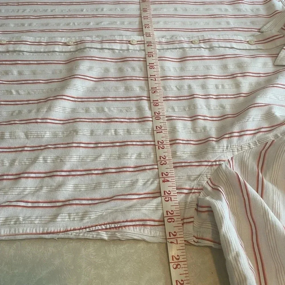 Banana Republic Men's Long Sleeve Shirt 100% Cotton‎ Cream Stripe Size XX Large
